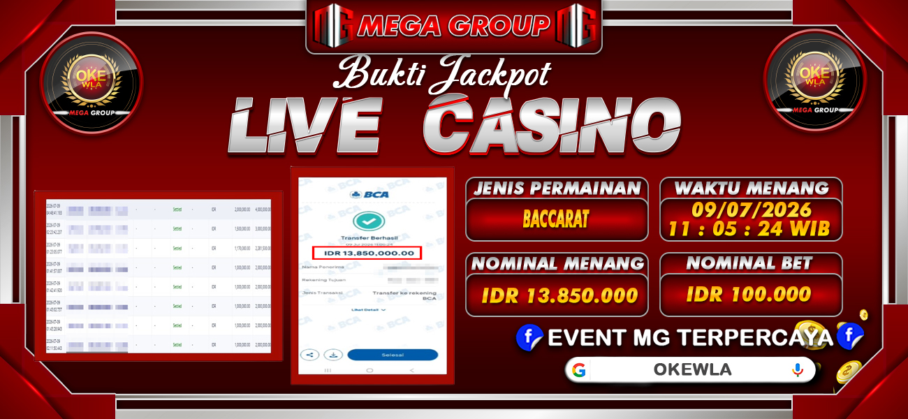 Bukti JP situs Okewla hari Kamis, 09 Juli 2026